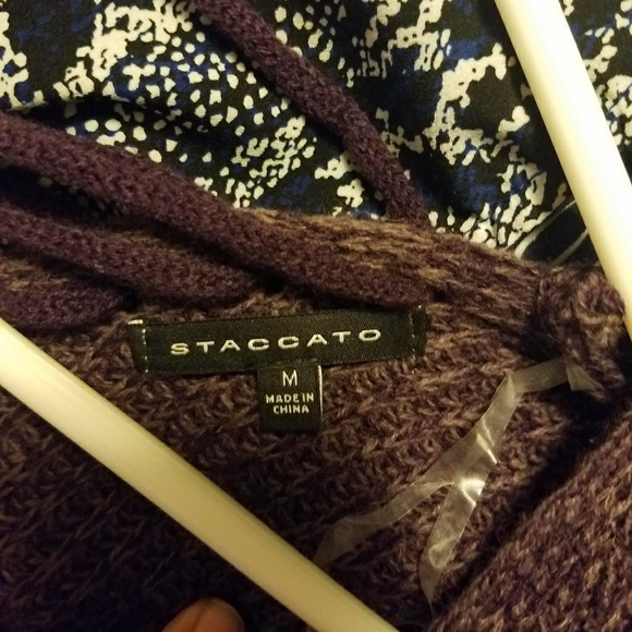 Purple sweater open lace up back Medium - Picture 3 of 3